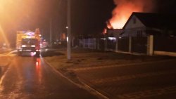 В Белгородском районе сгорел двухэтажный жилой дом
